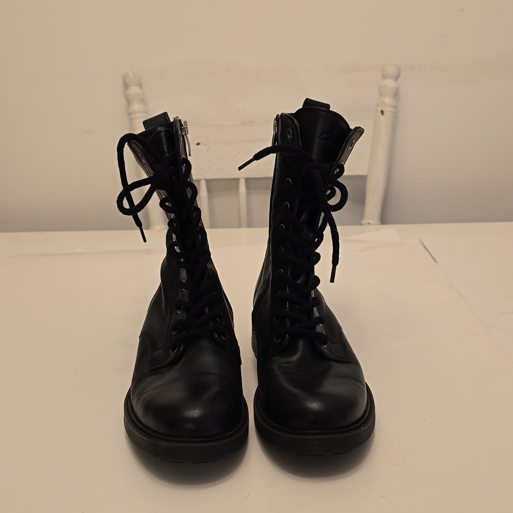 Clarks Women's Orinico Style Lace Up Zipper Black Leather Boots Size 10 M - Picture 3 of 17